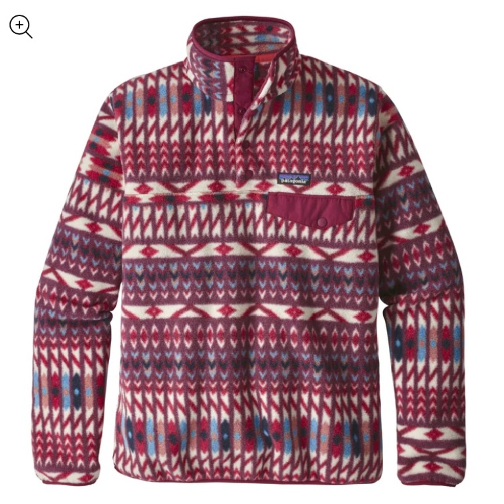 PATAGONIA Kuta Klash Lightweight Snap-T Synchilla Pullover Aztec Size Small - Picture 3 of 14